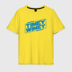 Футболка оверсайз мужская Timey wimey wibbly wobbly, цвет: желтый