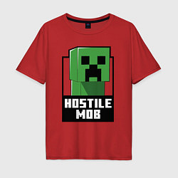 Мужская футболка оверсайз Minecraft hostile mob