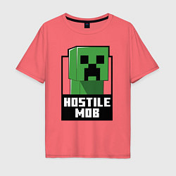 Мужская футболка оверсайз Minecraft hostile mob