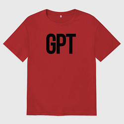 Футболка оверсайз мужская GPT, цвет: красный