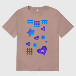 Мужская футболка оверсайз Фигурный рисунок