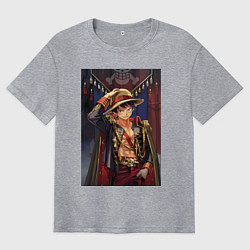 Мужская футболка оверсайз Ван-Пис Луффи Монки Д арт