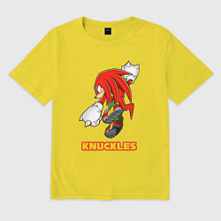 Футболка оверсайз мужская Knuckles ехидна из соника, цвет: желтый
