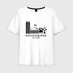 Футболка оверсайз мужская Новосибирск 1893, цвет: белый