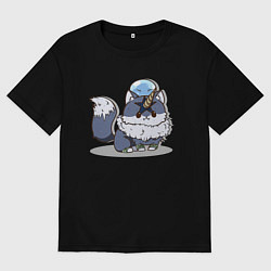 Футболка оверсайз мужская О моём перерождении в слизь Римуру Темпест на волк, цвет: черный