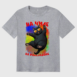 Мужская футболка оверсайз Котэ на чиле