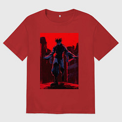 Футболка оверсайз мужская Магическая битва Тёсо Манипуляция кровью, цвет: красный