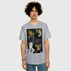 Футболка оверсайз мужская Магическая битва Кэнто Нанами работник, цвет: меланж — фото 2