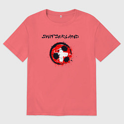 Мужская футболка оверсайз Сборная - Швейцария