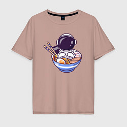 Мужская футболка оверсайз Ramen spaceman