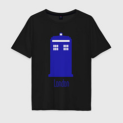 Мужская футболка оверсайз Tardis - London