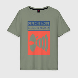 Футболка оверсайз мужская Depeche Mode - Music for the masses merch, цвет: авокадо