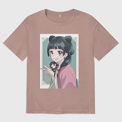 Мужская футболка оверсайз Монолог фармацевта Маомао чиби