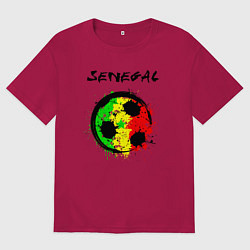 Футболка оверсайз мужская Сборная Сенегала, цвет: маджента