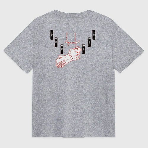 Мужская футболка оверсайз The elder picture of death, Choso / Меланж – фото 2