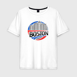 Футболка оверсайз мужская City Boston, цвет: белый