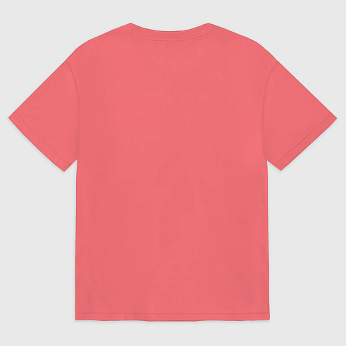 Мужская футболка оверсайз Риэлтор с бородой лучший / Коралловый – фото 2