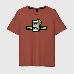 Мужская футболка оверсайз Gym and tonic