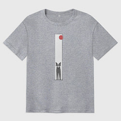 Футболка оверсайз мужская Хитрая лиса в рамке, цвет: меланж