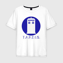 Мужская футболка оверсайз Blue tardis