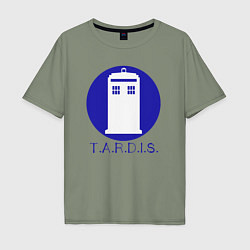 Мужская футболка оверсайз Blue tardis