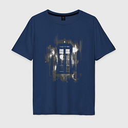 Мужская футболка оверсайз Tardis grey