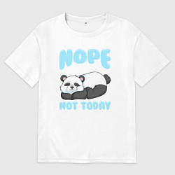 Футболка оверсайз мужская Неа не сегодня, цвет: белый