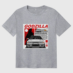 Футболка оверсайз мужская Nissan Skyline, цвет: меланж