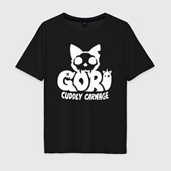 Футболка оверсайз мужская Goro cuddly carnage logo, цвет: черный