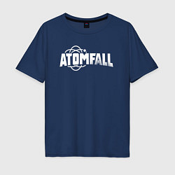 Футболка оверсайз мужская Atomfall logo, цвет: тёмно-синий