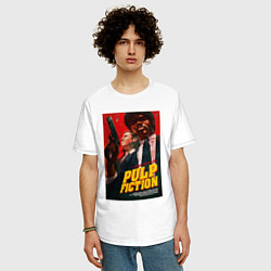 Футболка оверсайз мужская Pulp fiction - vincent and jules, цвет: белый — фото 2