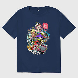 Футболка оверсайз мужская Делай всё по-своему, цвет: тёмно-синий