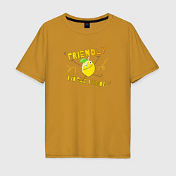 Футболка оверсайз мужская Friendly little lemon, цвет: горчичный