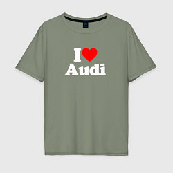 Мужская футболка оверсайз I love Audi