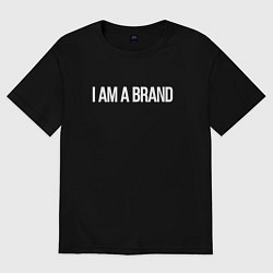 Футболка оверсайз мужская I am a brand, цвет: черный