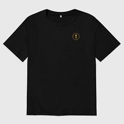 Мужская футболка оверсайз За веру царя и святую триединую Русь - Крест желты