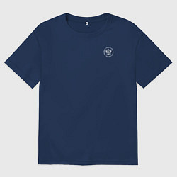 Мужская футболка оверсайз За веру царя триединую Русь герб белый