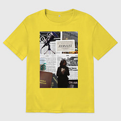 Мужская футболка оверсайз Журналист эстетика