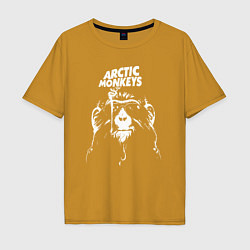 Футболка оверсайз мужская Arctic monkeys group, цвет: горчичный
