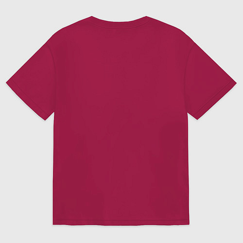 Мужская футболка оверсайз Шлемоносный турако среди цветов / Маджента – фото 2