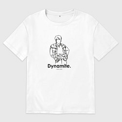 Футболка оверсайз мужская BTS Dynamite Park Ji-min, цвет: белый