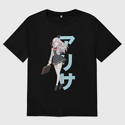 Футболка оверсайз мужская Алиса Михайловна - Аля иногда кокетничает со мной, цвет: черный