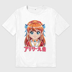 Футболка оверсайз мужская Аля рыжая девочка аниме, цвет: белый