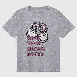 Футболка оверсайз мужская Pink boots, цвет: меланж