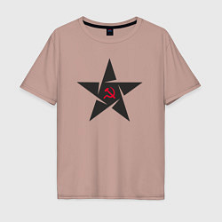 Мужская футболка оверсайз Black star USSR