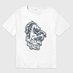 Мужская футболка оверсайз Мустанг - дикая энергия