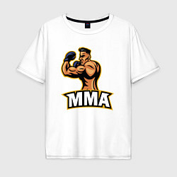 Футболка оверсайз мужская Fighter MMA, цвет: белый