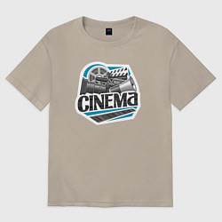 Футболка оверсайз мужская Cinema mood, цвет: миндальный