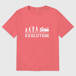 Мужская футболка оверсайз Эволюция механика