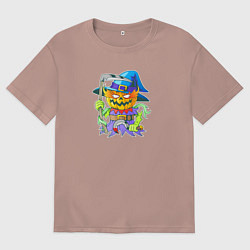 Мужская футболка оверсайз Джек фонарь